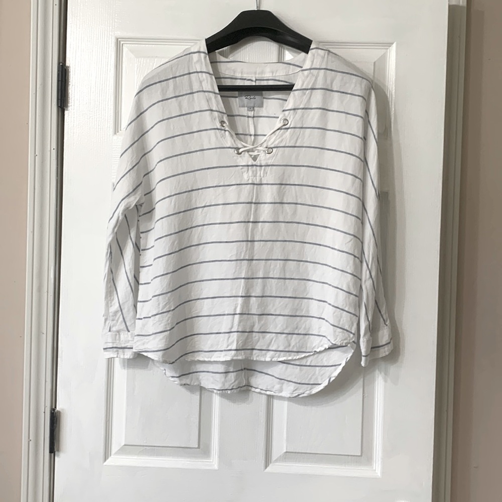 Rails Striped 3/4 Sleeved Top Small